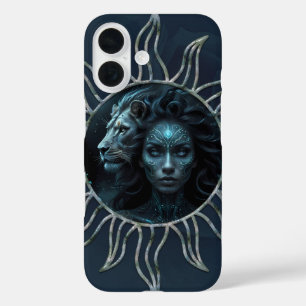 Mystical connection, mystical woman and the lion. iPhone 16 case