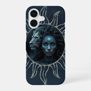 Mystical connection,  mystical woman and the lion. iPhone 16 case