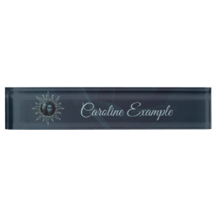 Mystical connection, mystical woman and the lion. nameplate
