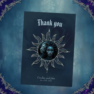 Mystical connection, mystical woman and the lion. thank you card