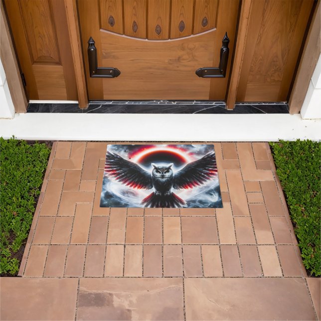 Mystical Cosmic Celestial Owl Doormat (Outdoor)