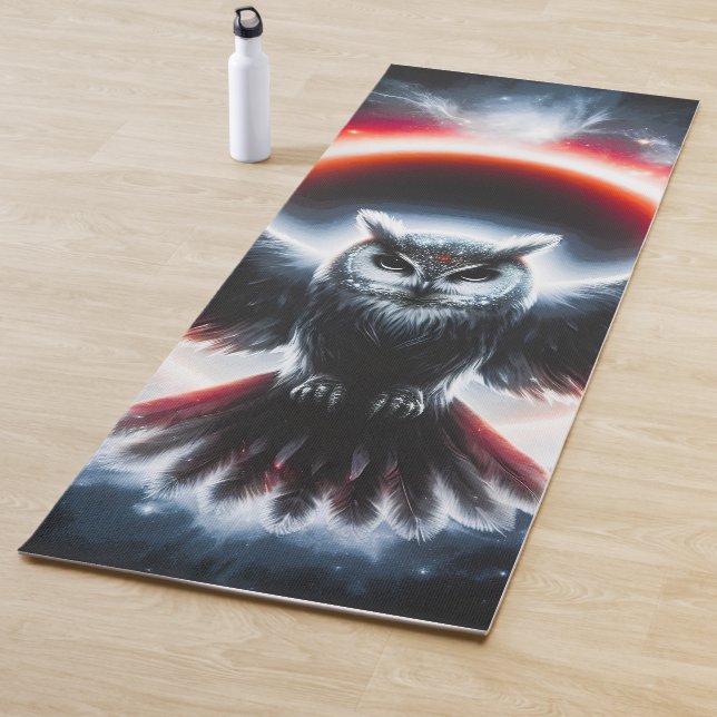 Mystical Cosmic Celestial Owl Yoga Mat (In Situ)
