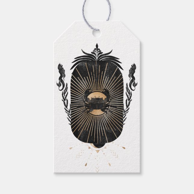 Mystical Cosmic Crab Gift Tags (Front)
