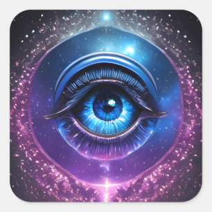 Mystical Cosmic Eye  Square Sticker