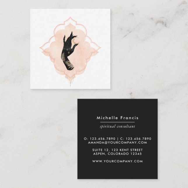 Mystical Cosmic Square Business Card (Front/Back)