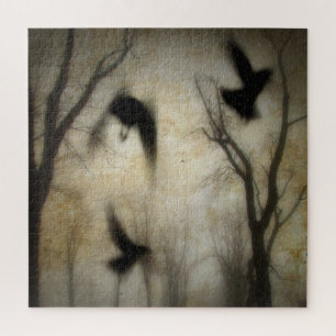 Mystical Crow Forest Jigsaw Puzzle