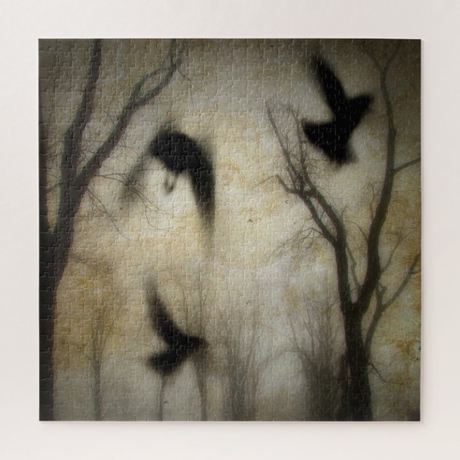 Mystical Crow Forest Jigsaw Puzzle (Vertical)