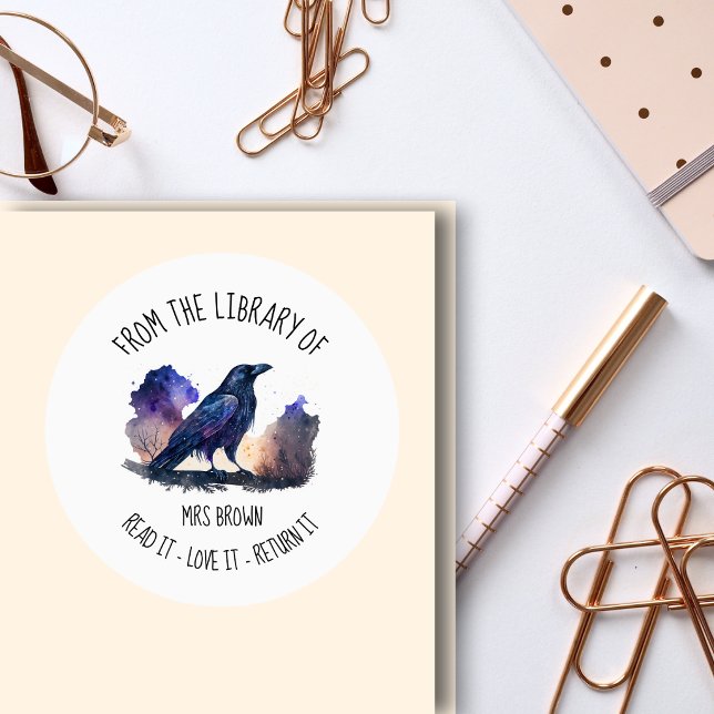 Mystical Crow Under Starry Sky Sticker | Celestial (Creator Uploaded)