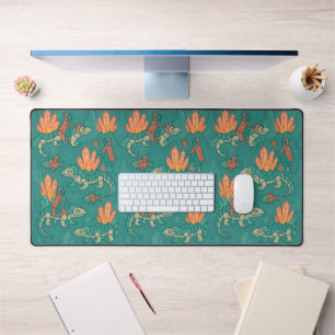 Mystical Crystal-Backed Lizard and Rider  Desk Mat