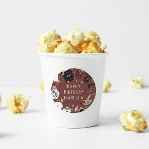 Mystical Crystal Fortune Teller Birthday Party Classic Round Sticker