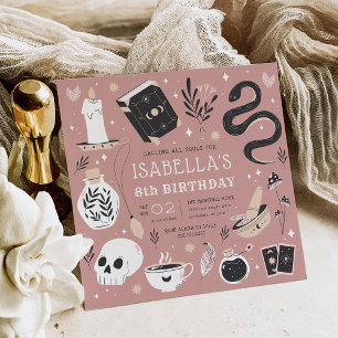 Mystical Crystal Fortune Teller Birthday Party Invitation