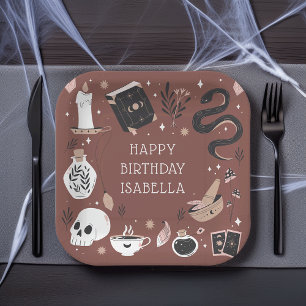 Mystical Crystal Fortune Teller Birthday Party Paper Plate