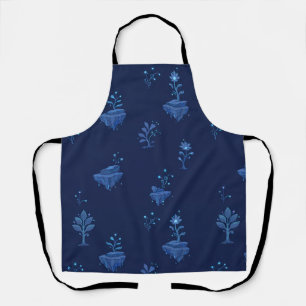 Mystical Cyberpunk Botanical Elements in Midnight Apron