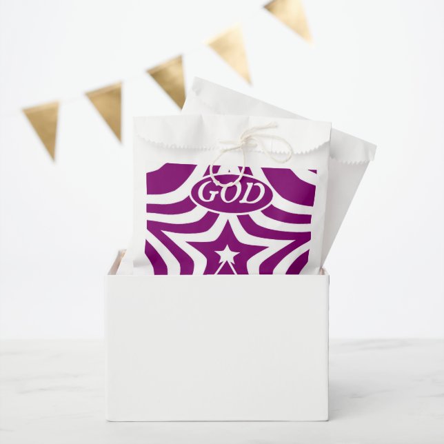 Mystical Deep Purple "God Is Love" First Communion Favour Bag (Party)