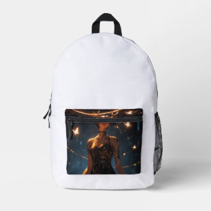 Mystical Deer Girl Mug - Fantasy Anime Woman with Printed Backpack
