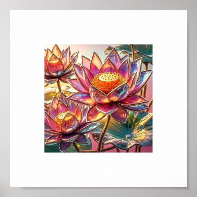 "Mystical Desert Mirage – Surreal Camel Caravan" Poster (Front)