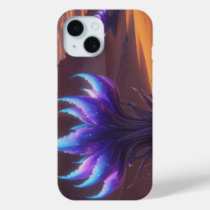 Mystical Desert with Futurist City iPhone 15 Case