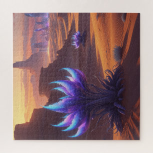 Mystical Desert with Futurist City Jigsaw Puzzle