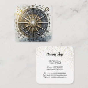 Mystical design square business card