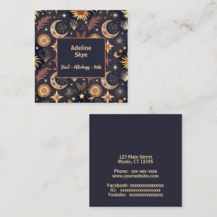 Mystical design square business card