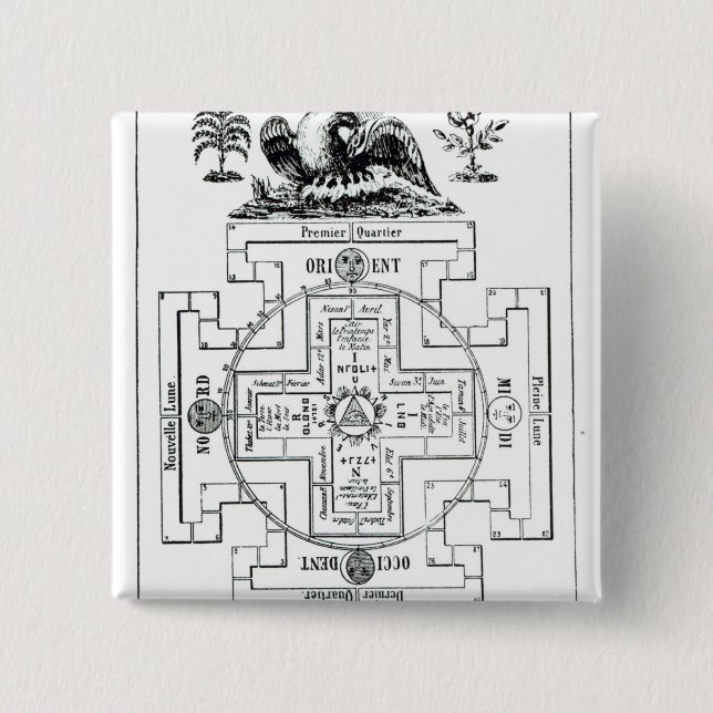 Mystical diagram of Solomon's 15 Cm Square Badge (Front)