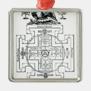 Mystical diagram of Solomon's Metal Tree Decoration