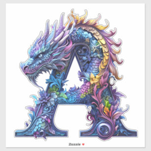 Mystical Dragon Alphabet - Letter A