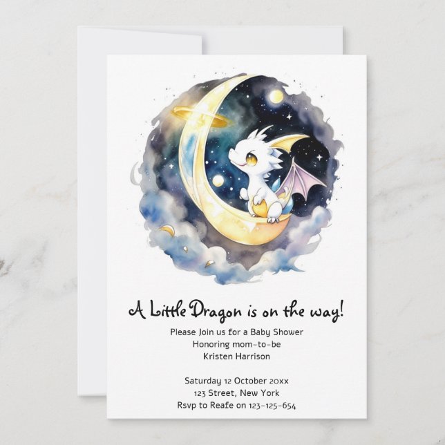 Mystical Dragon Baby Shower Invitation (Front)