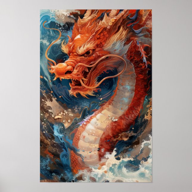 Mystical Dragon Fantasy Poster (Front)