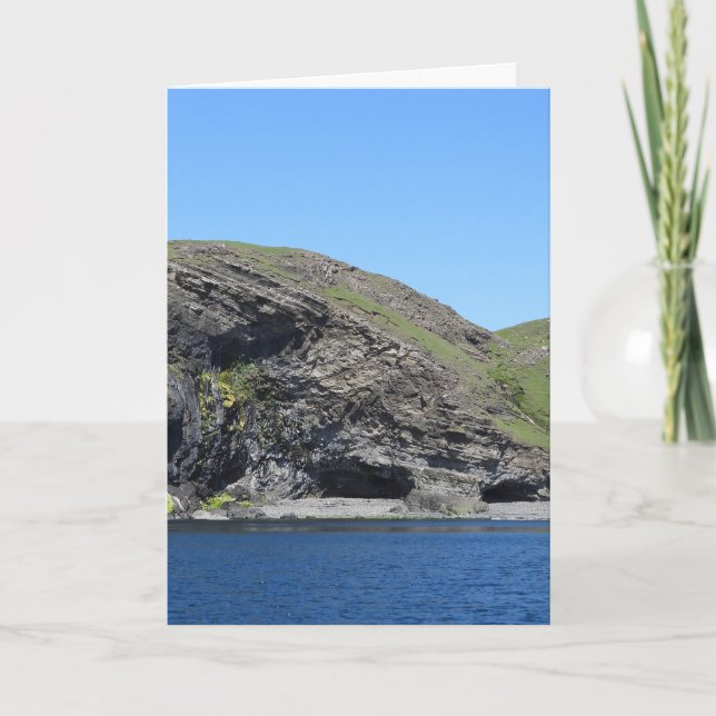 Mystical Dragon Rock Cliffs Skye Surreal Landscape Card (Front)