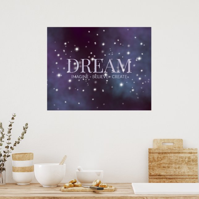 Mystical Dream Dusty Violet Poster (Kitchen)