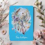 Mystical Dreamcatcher Fairy Blue iPad Mini Cover<br><div class="desc">This mystical iPad cover has an enchanting dreamcatcher featuring a lovely fairy, flowers, feathers and delicate foliage. Personalised with your name, this magical case is sure to have a calming vibe for your iPad. You can change font, text colour or background colour if you wish by clicking "Edit Using Design...</div>