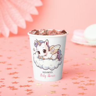 Mystical Dreamy Unicorn Baby Shower Paper Cups