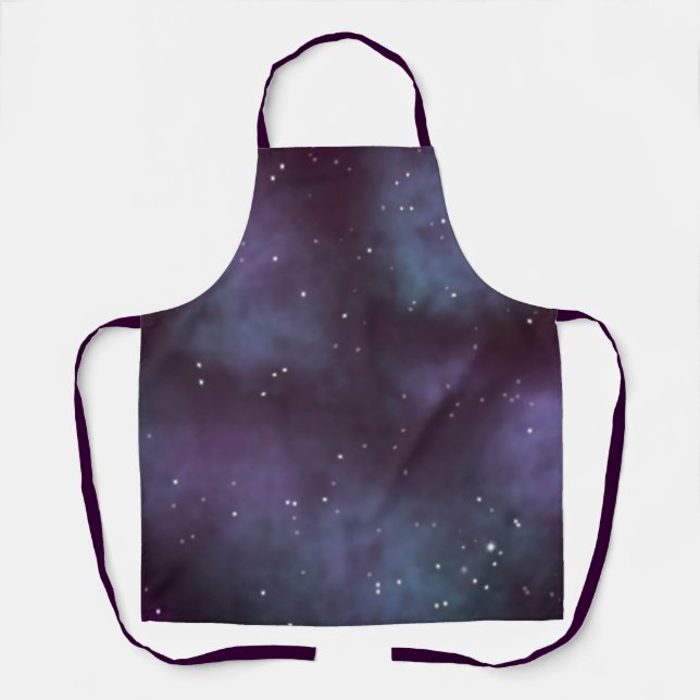 Mystical Dusty Violet Galaxy Apron (Front)