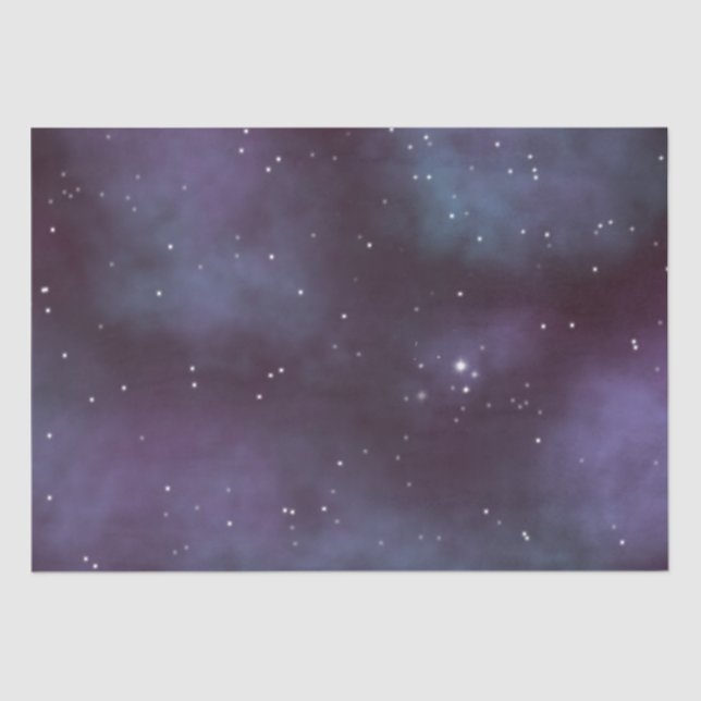 Mystical Dusty Violet Galaxy Tissue Paper (Front)