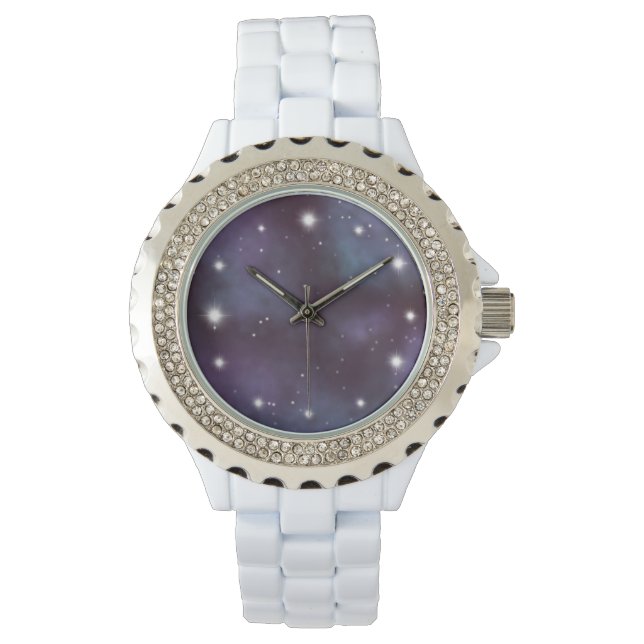 Mystical Dusty Violet Galaxy Watch (Front)