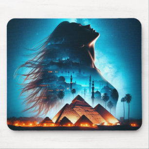 Mystical Echoes of Ancient Egypt Photomontage Mouse Pad