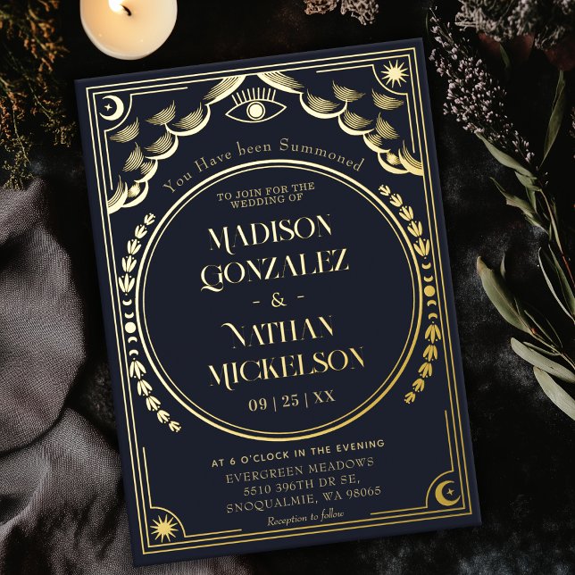 Mystical Elegant Gold Navy Tarot Gothic Wedding (Creator Uploaded)