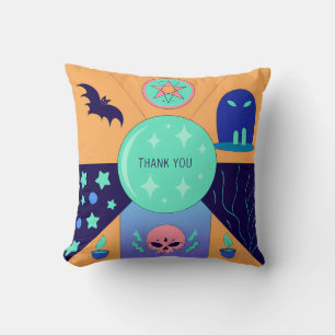 Mystical Elements with a Thank You Message Cushion