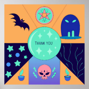 Mystical Elements with a Thank You Message Poster