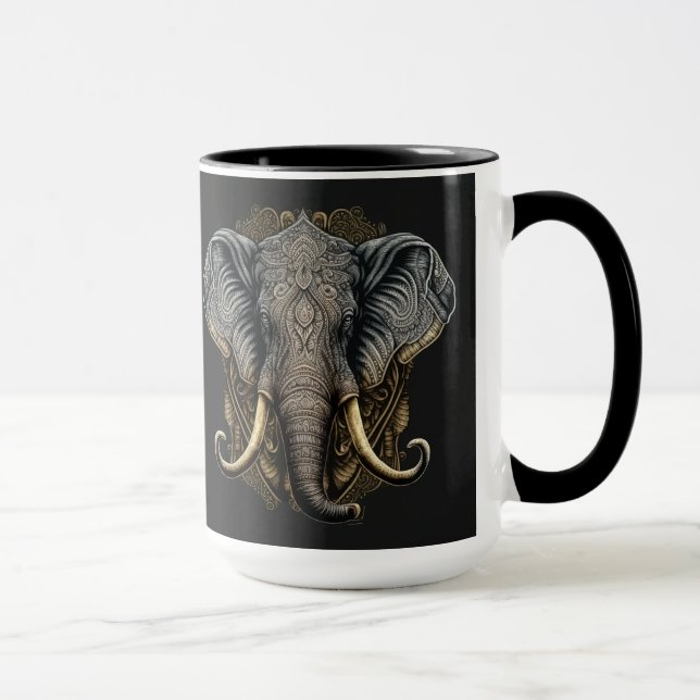 Mystical Elephant Watercolor Mug (Right)