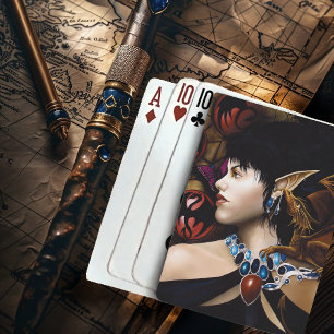 Mystical Elf Dragon Companion Butterfly Fantasy Playing Cards