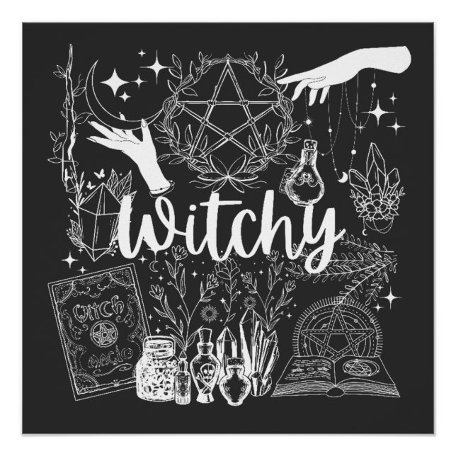 Mystical Enchantment: Witchy Design Delight Poster (Front)
