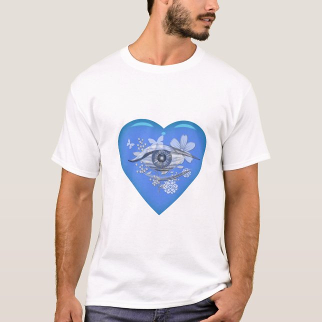 Mystical Eye Floral Heart T-Shirt (Front)