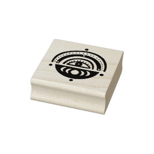 Mystical Eye Magical Elegant Geometric Boho  Rubber Stamp