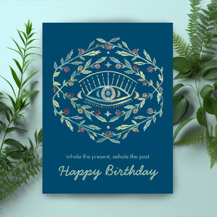 Mystical Eye Roses Inspirational Happy Birthday  Postcard