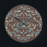 Mystical Eye Roses Vines Magical Boho Colourful Round Clock<br><div class="desc">This hand made pattern makes an awesome design for your home. Check out my shop for more or let me know if you'd like something custom!</div>