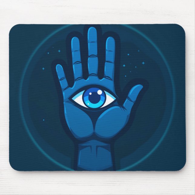 🖐️ Mystical Eye Symbol Art For Desk Setups 🖐️ Mouse Pad (Front)