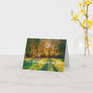 Mystical Fall Trees Birthday Folded Greeting Card