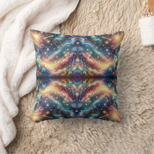 Mystical Fantasy Colourful Celestial Faraway Castl Cushion